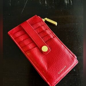 Hammitt 210 West Leather Wallet chili red gold